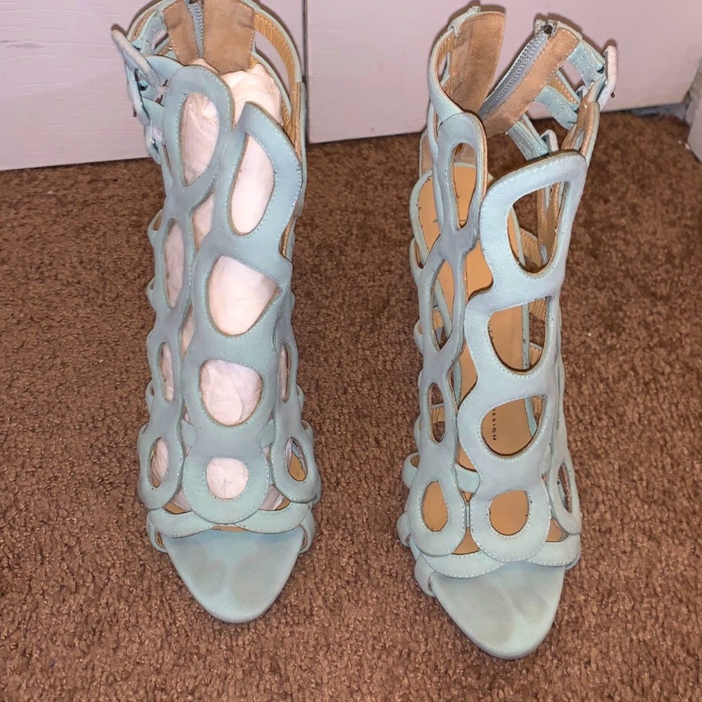 Giuseppe Zanotti blue Aqua cage heels